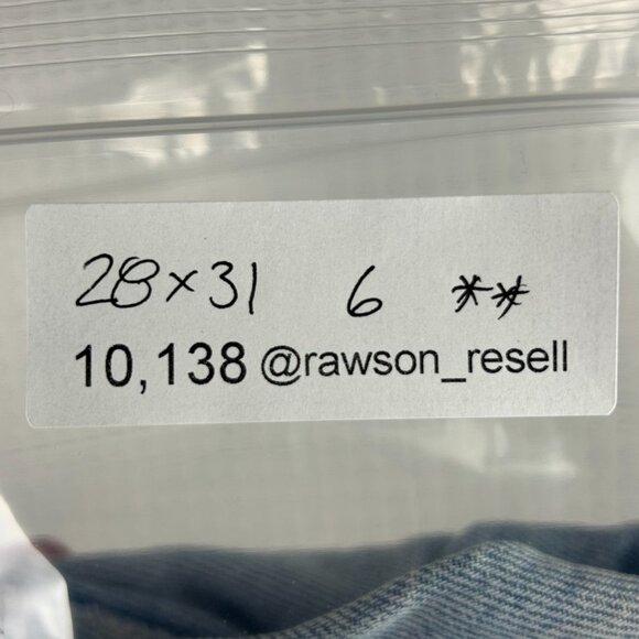 Levi's 10950 Light Wash Vintage‎ Jeans 28x31 Distressed 90s USA Orange Tab Worn - Picture 7 of 7